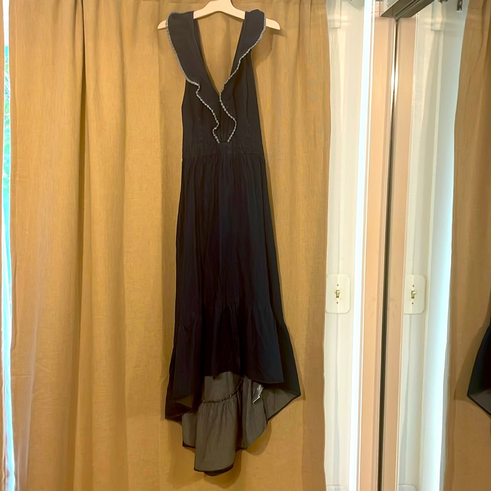 Molly Bracken high low, denim dress